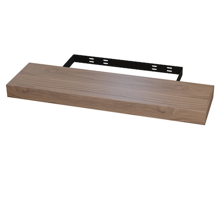 Designs Of Distinction 10" x 36" Contemporary Floating Shelf, Walnut 01MFL103610WL1